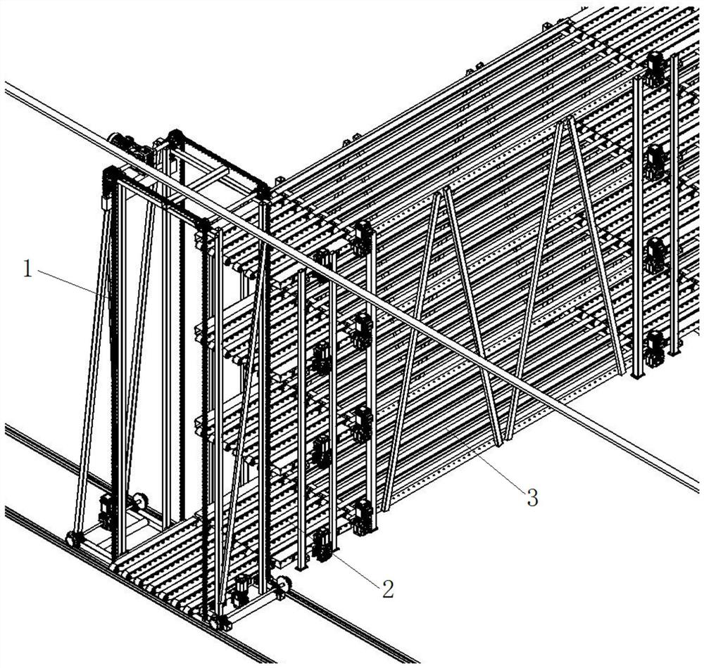 Stack storing and taking system and method