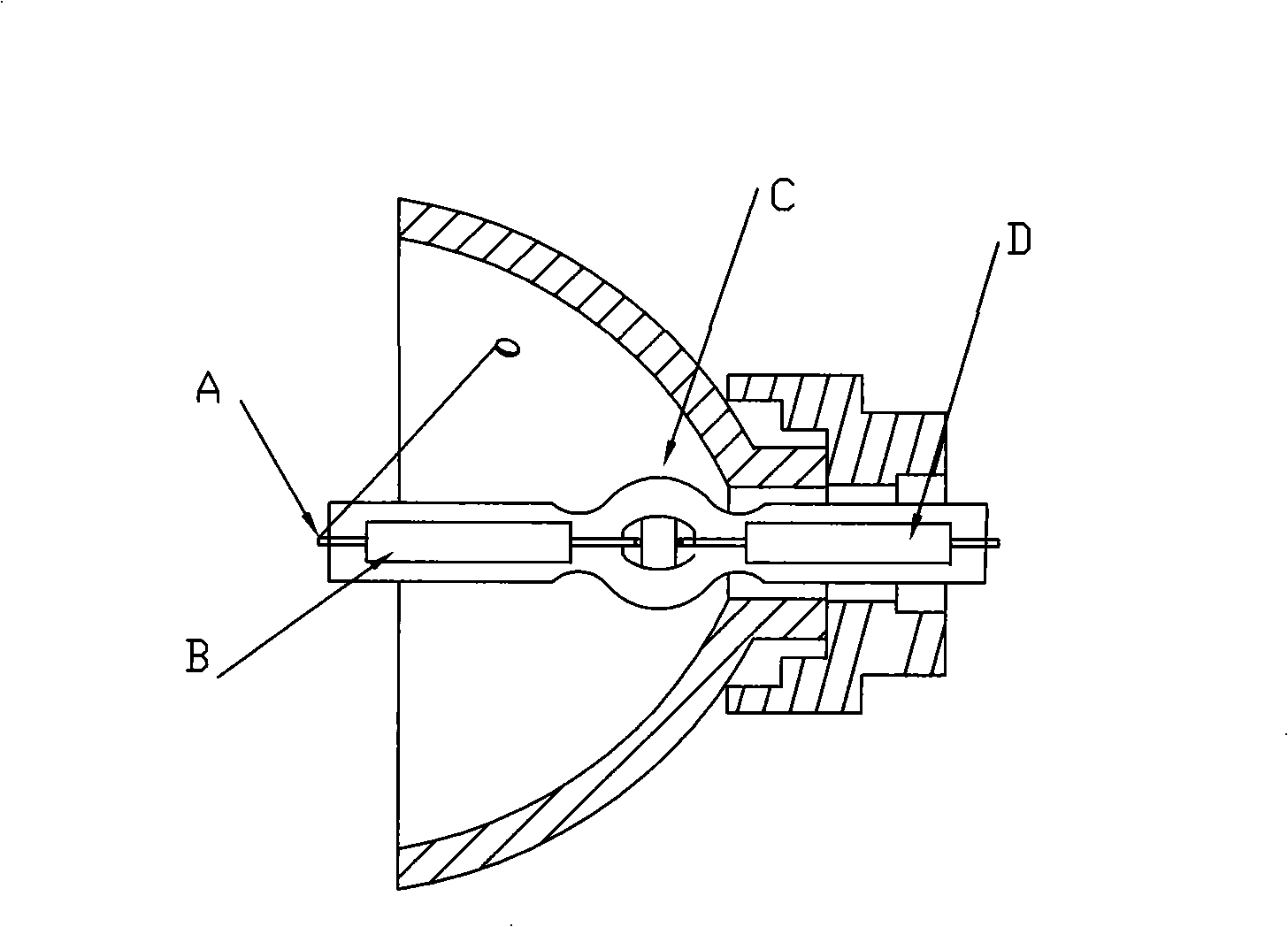 Method and structure of projector bulb heat radiation