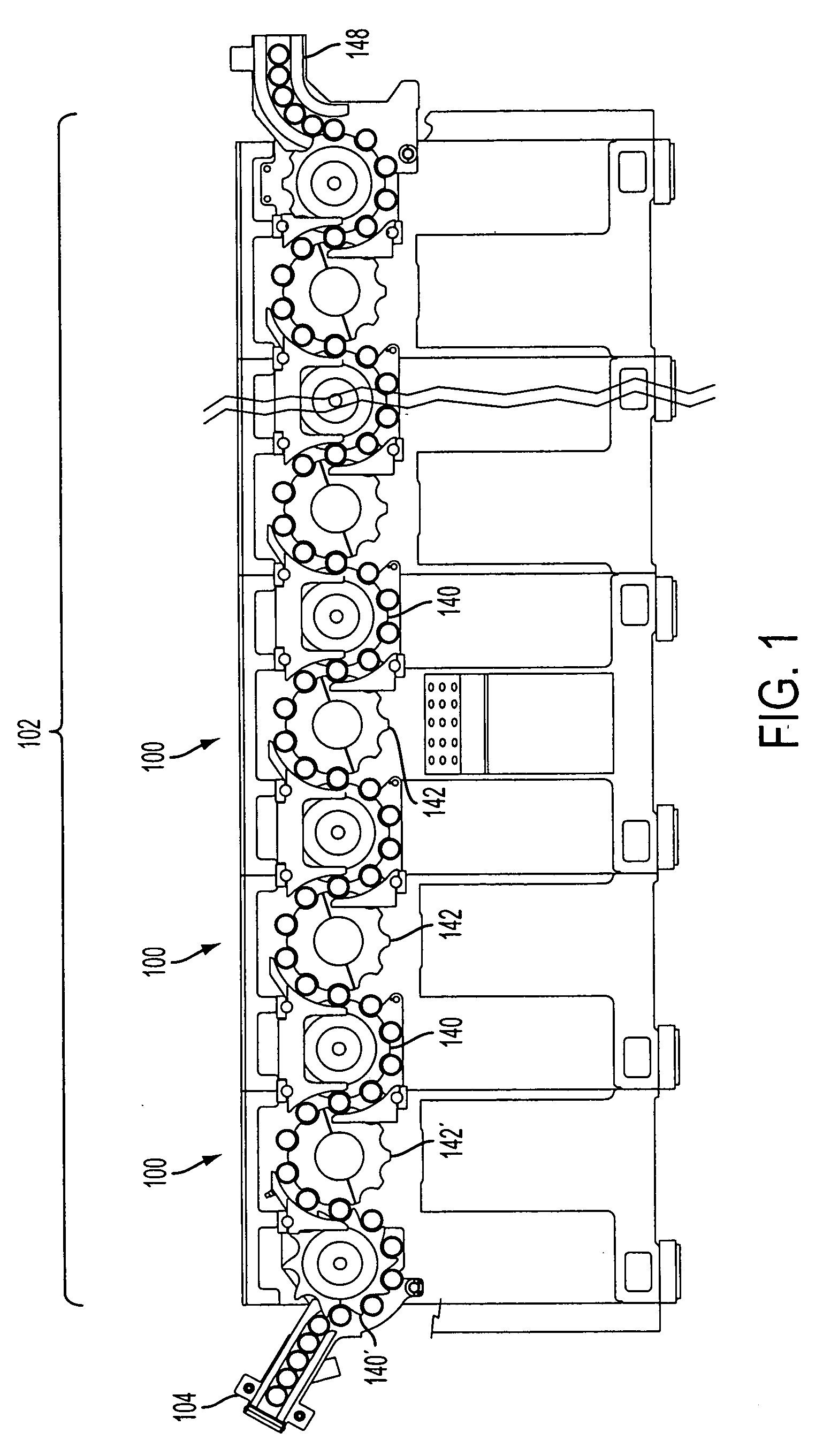 Quick change over apparatus for machine line