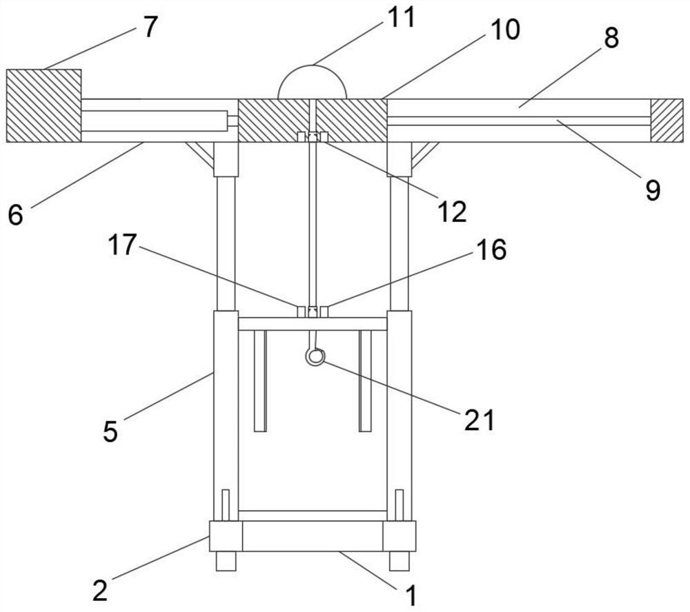 Hoisting equipment used during subway construction