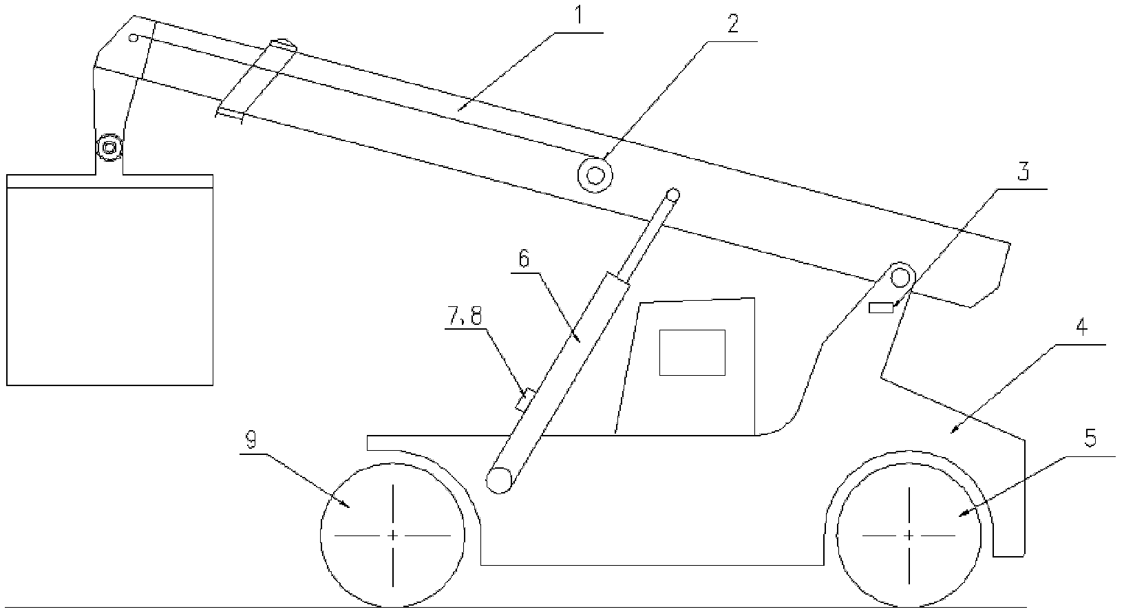 Method, device and system for movable hoisting machinery rollover protection