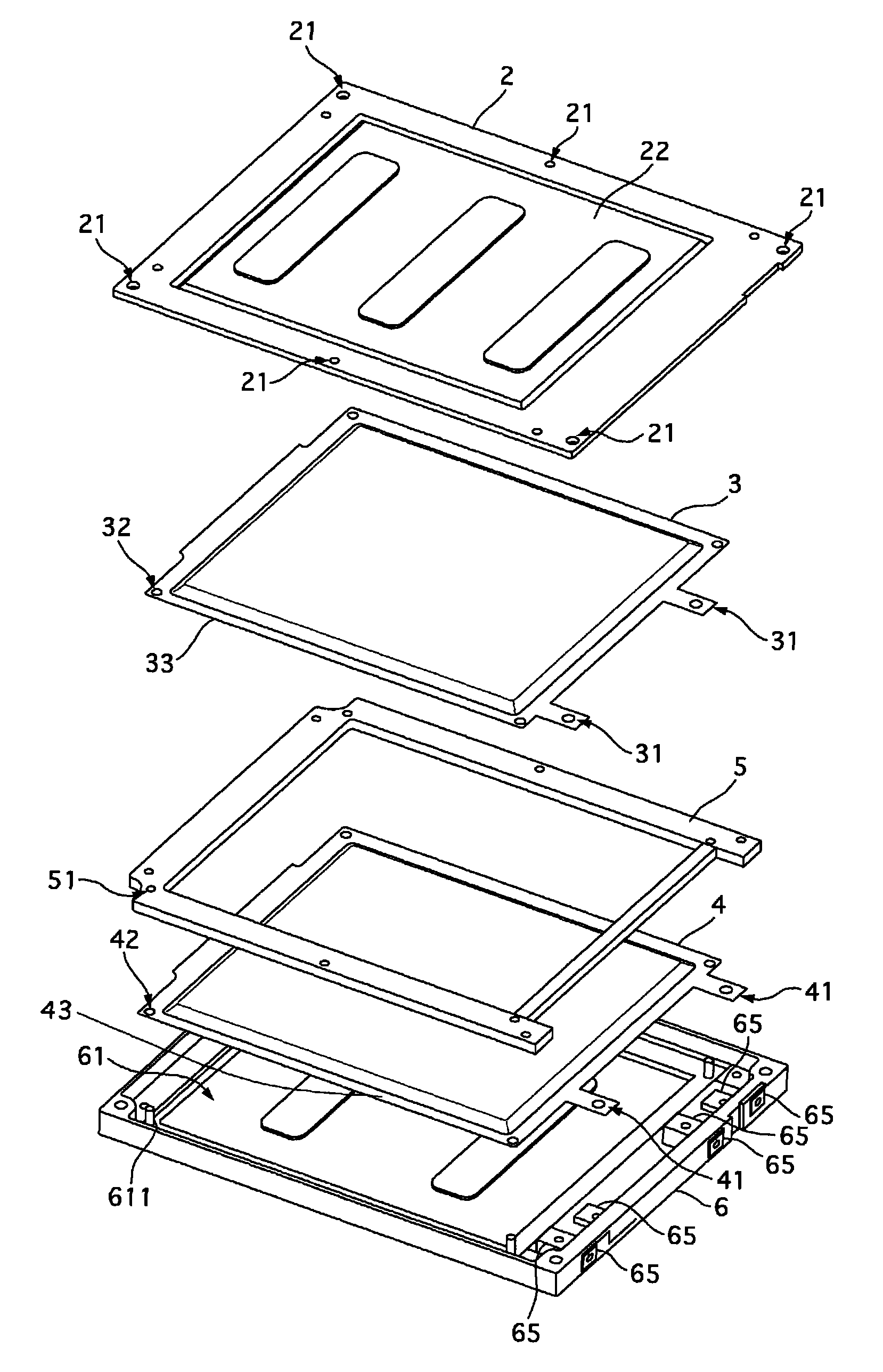 Battery-cell module structure of battery