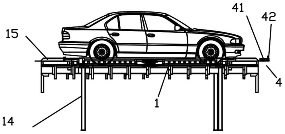 Rotary centering access mechanism for comb tower garage