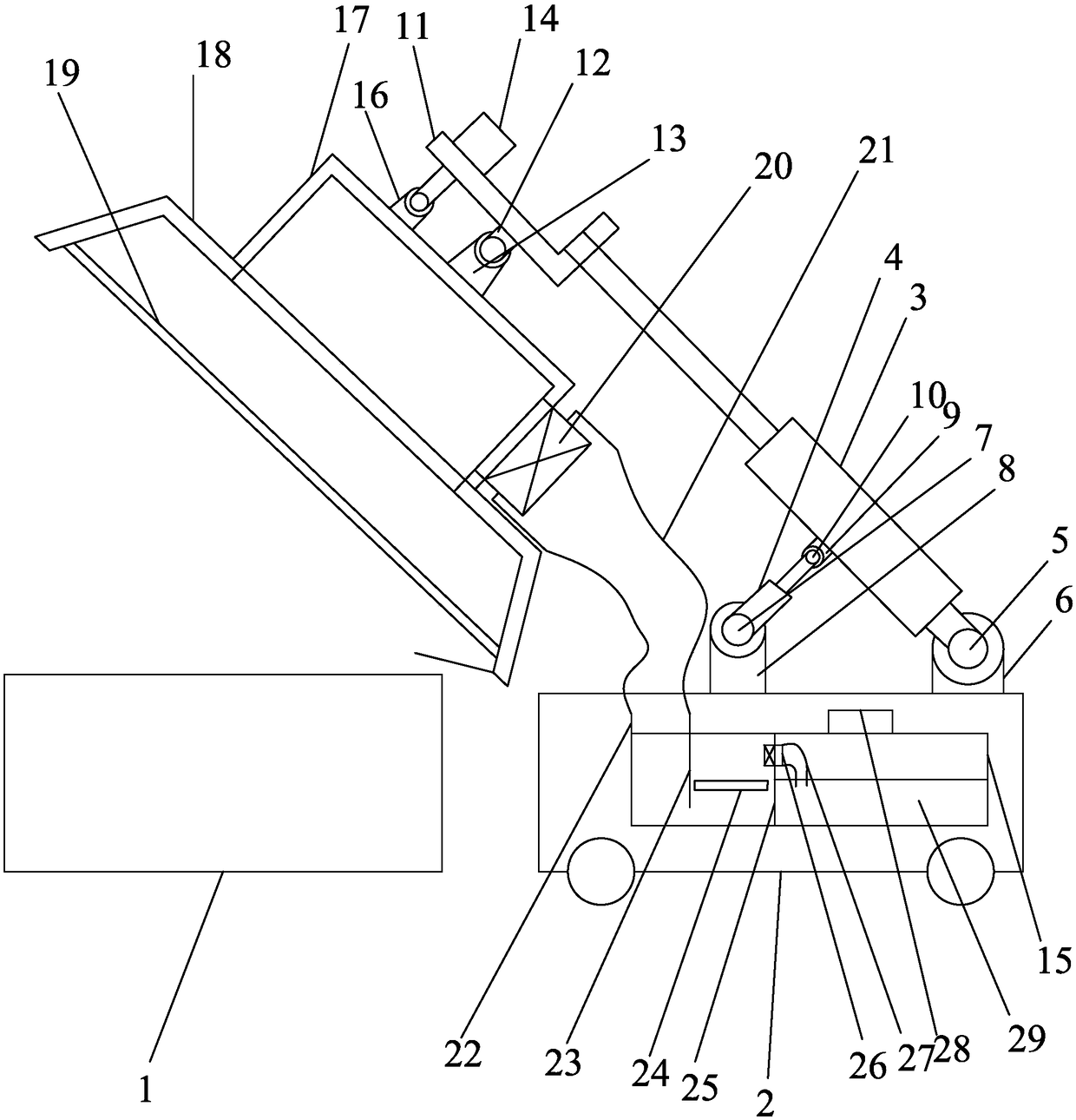 Movable type dust removal device