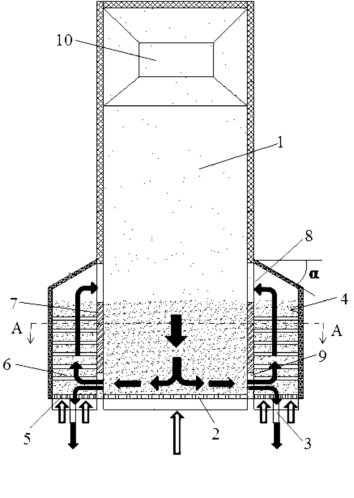 Circulating fluid bed boiler and fluidizing method using same