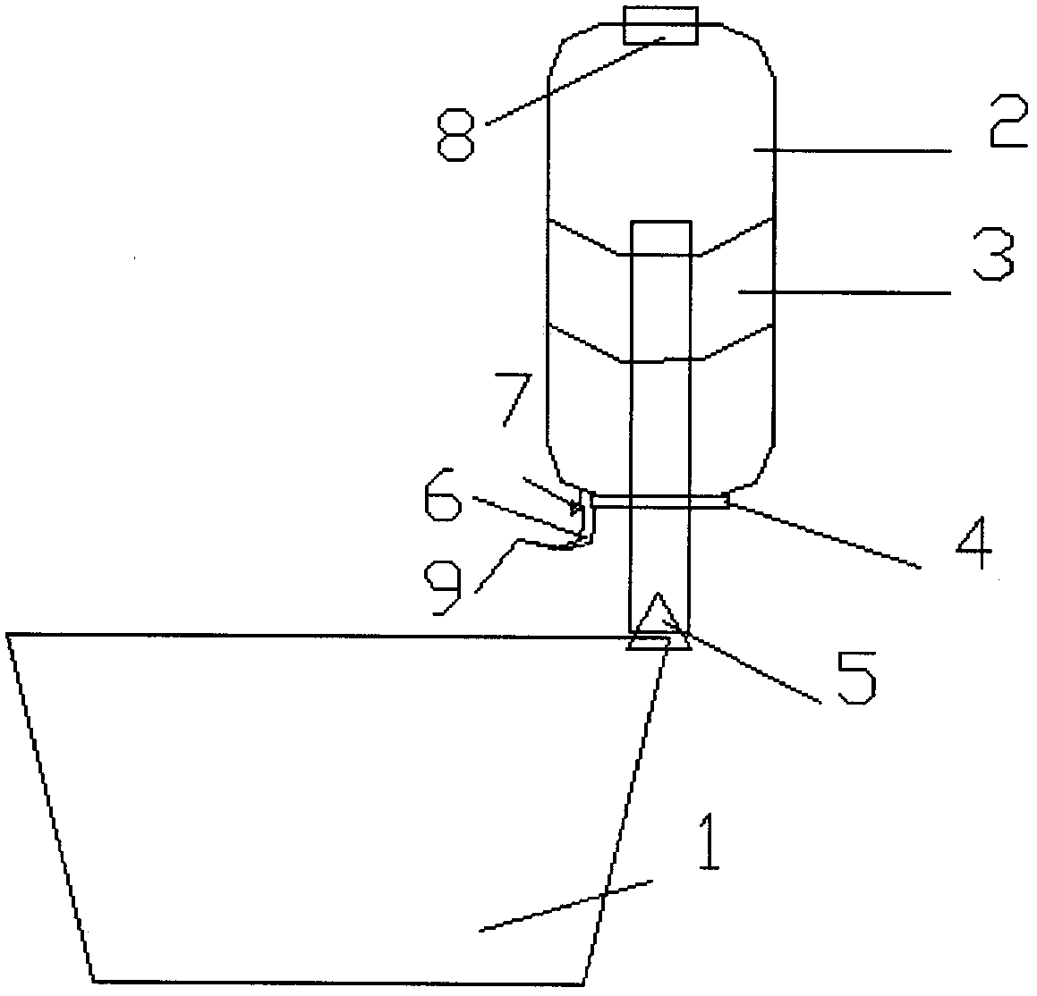 Regular water supplying system for nursery potted plant