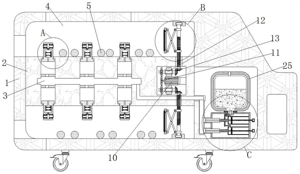 Automatic unloading double-layer storage rack mounted in cold chain transport vehicle compartment