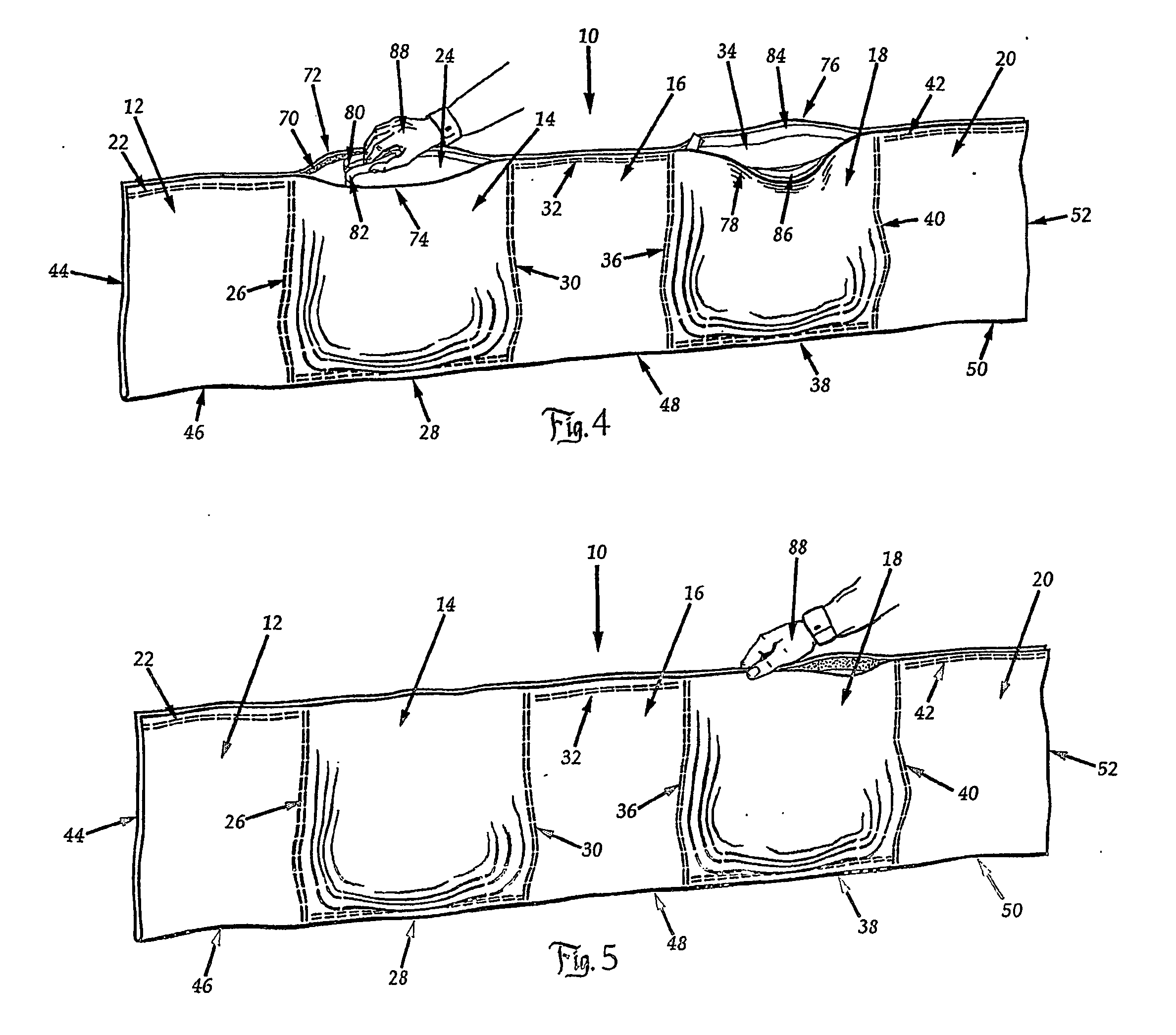 Sectional interlocking barrier bags