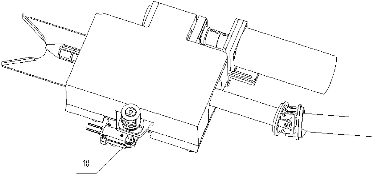 Space flexible arm tail end tool box pressing and anti-radiation protection mechanism