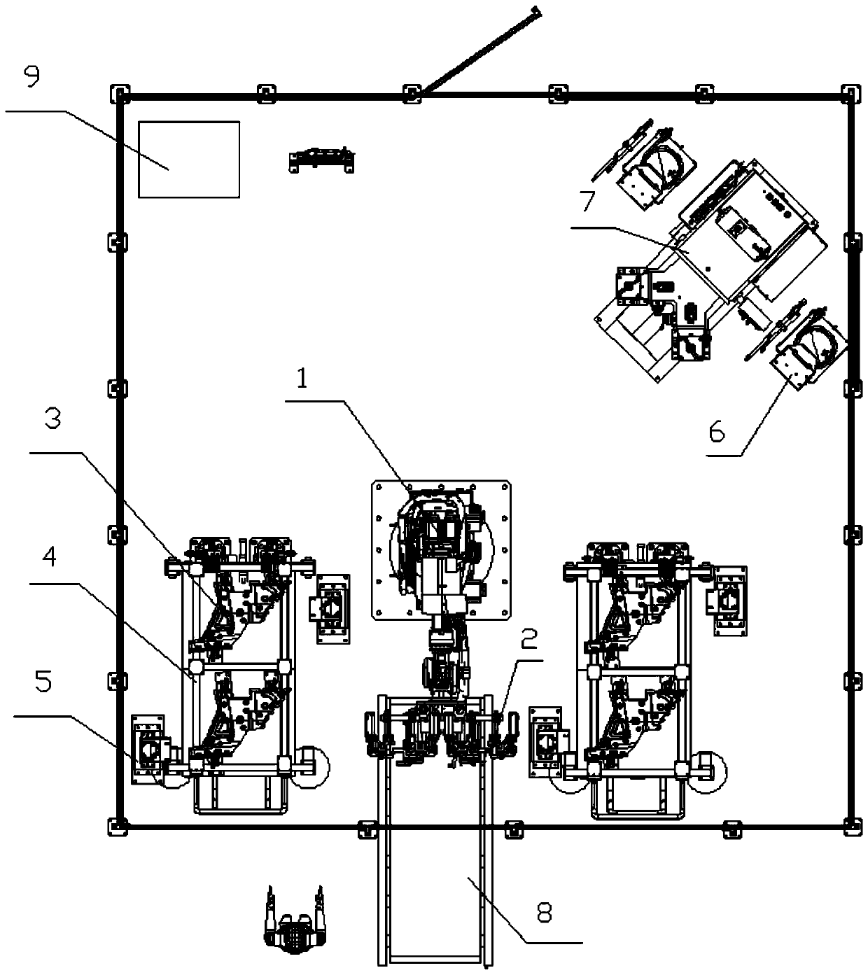 Automatic projection welding process method of robot