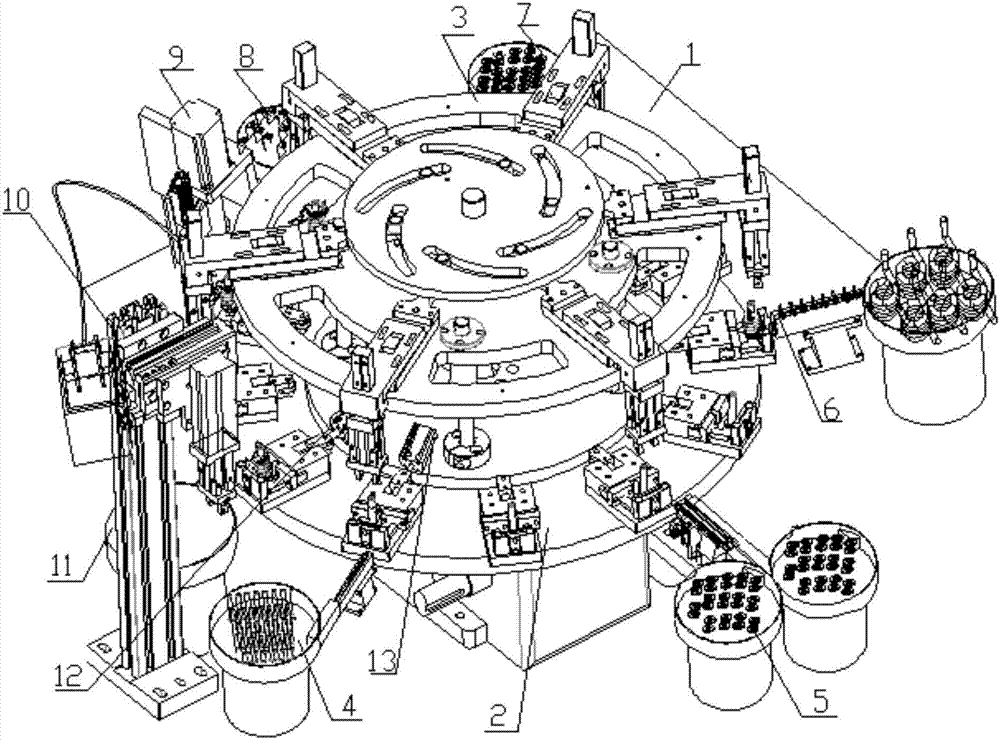 Full-automatic assembling and welding system for conductive components of circuit breaker coil