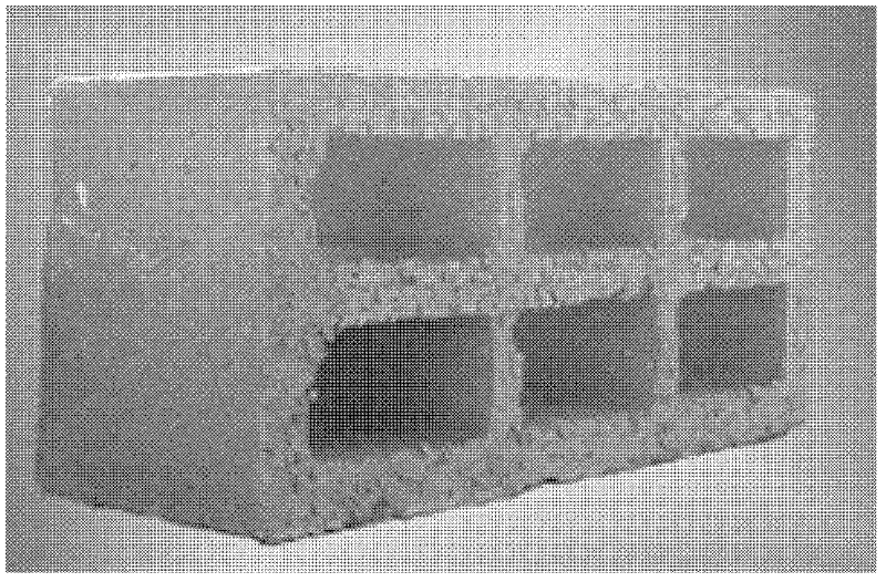 Automatic oxygen increasing type constructed wetland device adopting hollow bricks