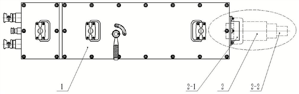 Charging and discharging locking mechanism for explosion-proof storage battery power supply device