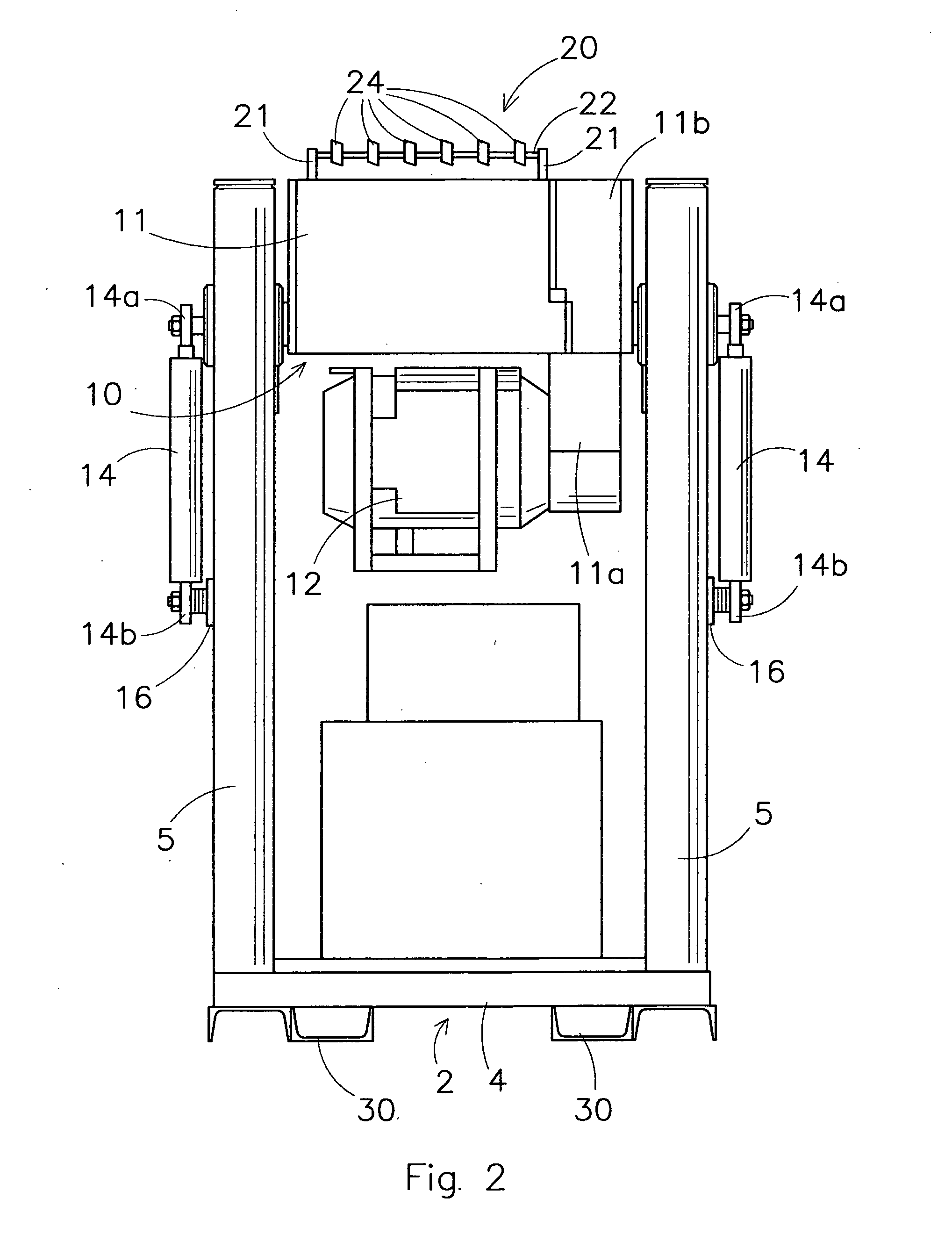 Milling arrangement for tunnel walls