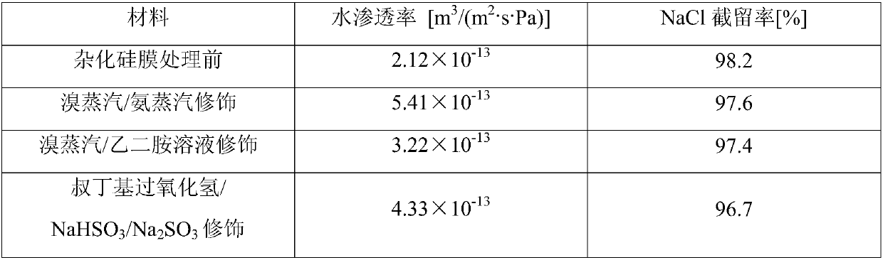 Preparation method of hybrid silicon film with hydrophilically modified surface