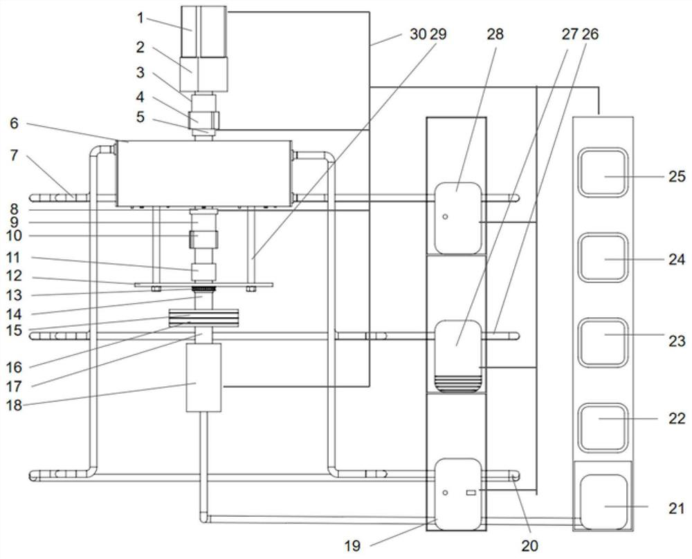 Planetary gear test bench for simulating multi-working-condition environment and working method