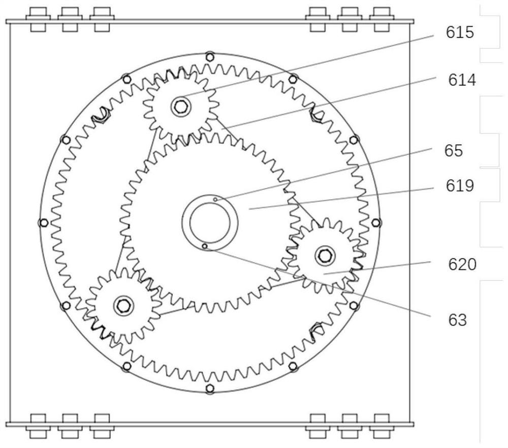 Planetary gear test bench for simulating multi-working-condition environment and working method