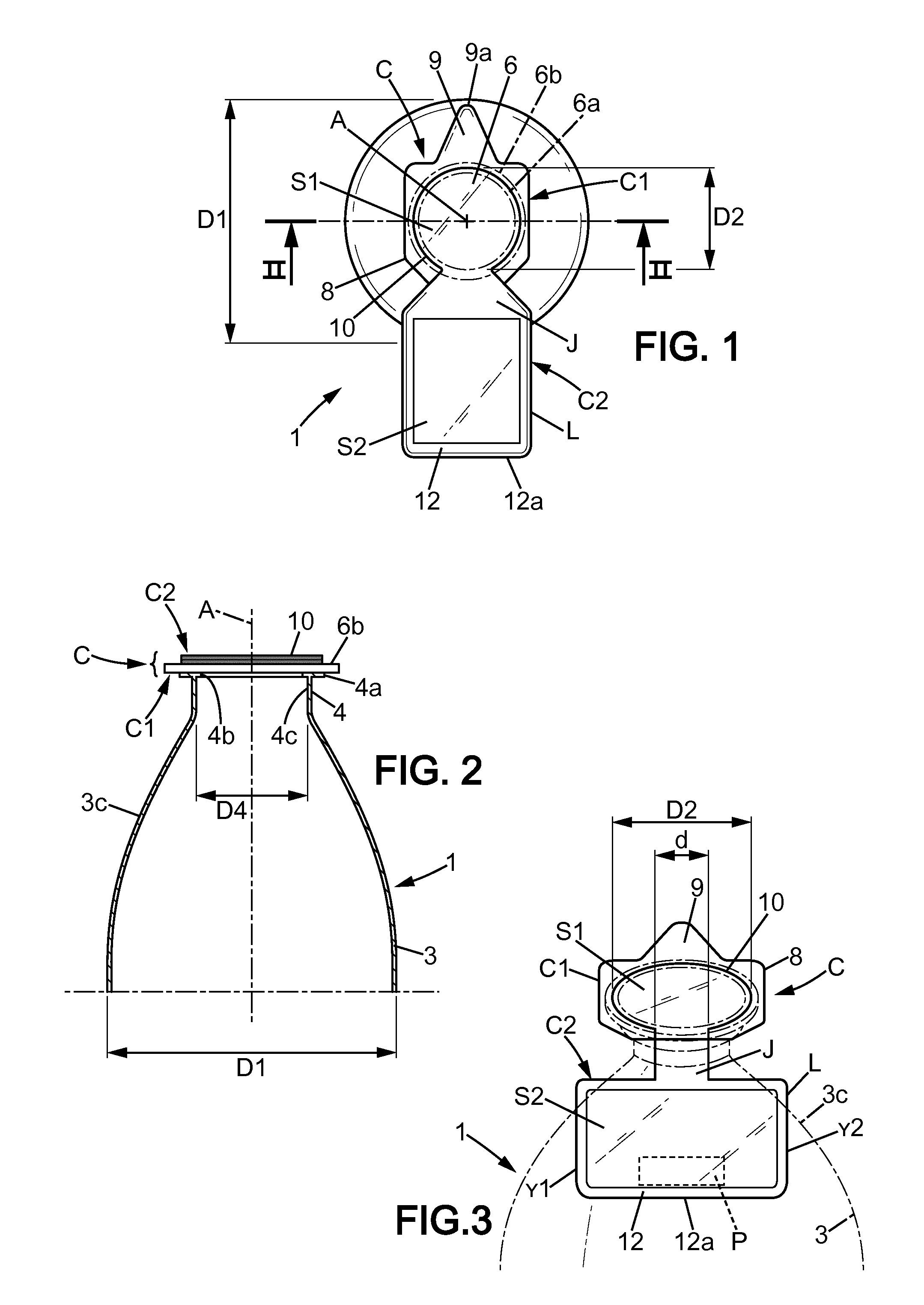 Liquid filled bottle having a cover member with a label forming extension