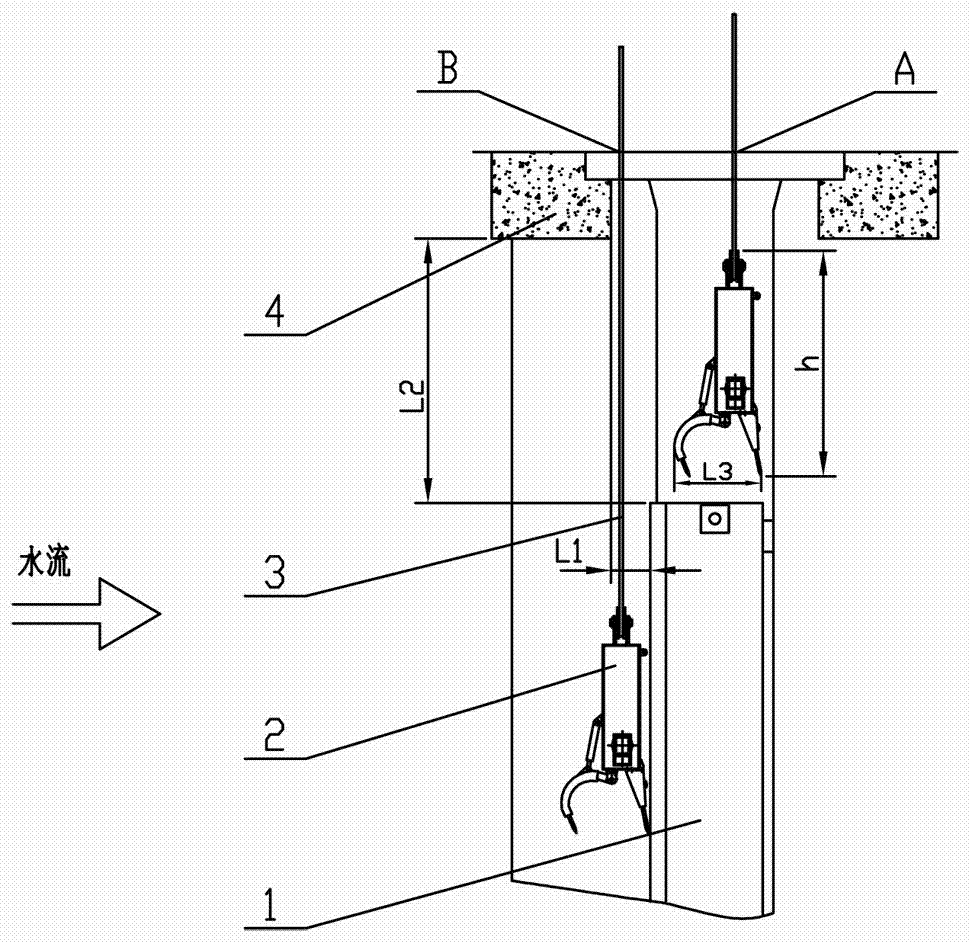 Method for removing dirt from trash rack surface in narrow trash rack opening