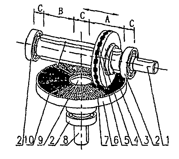 Variable-tooth gear with sliding-sheet deforming teeth
