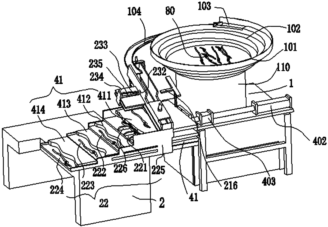 Reinforced return clamp body automatic sorting and unloading mechanism