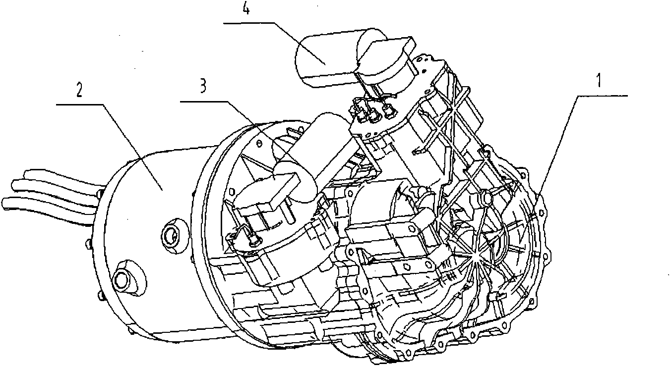 Power assembly for electric automobile