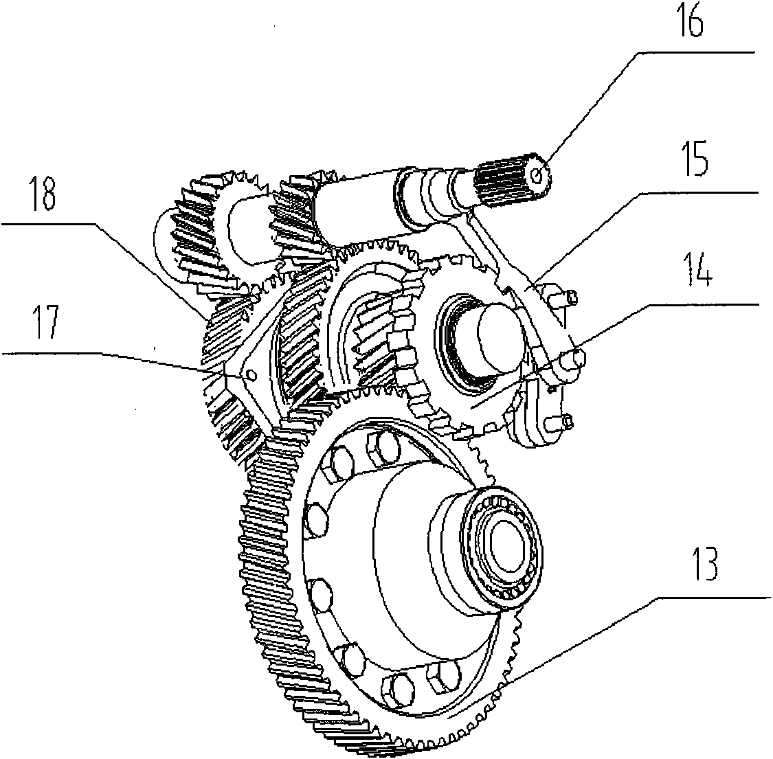 Power assembly for electric automobile