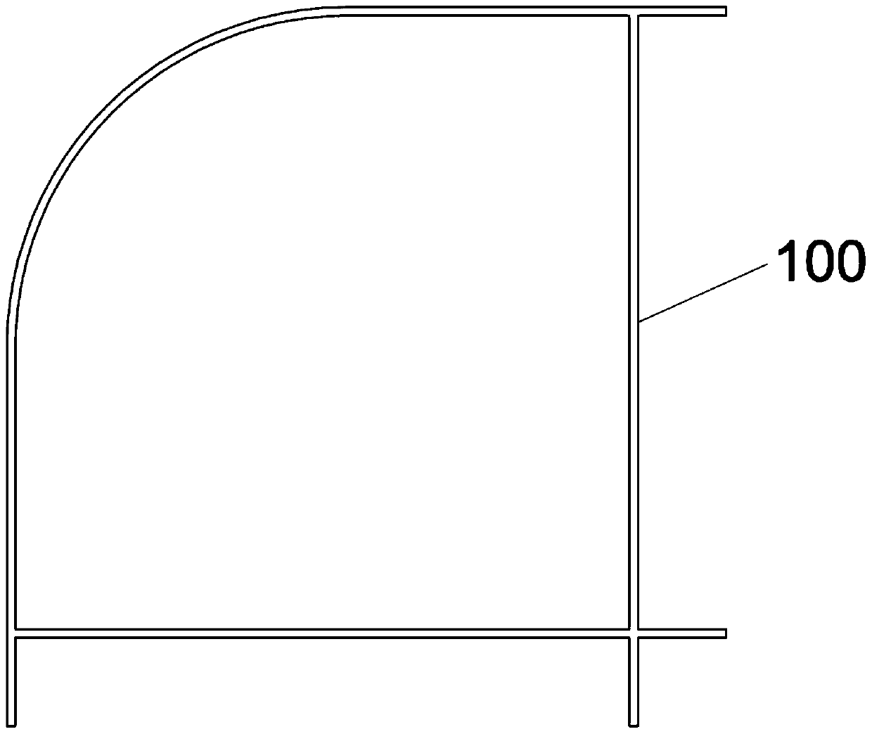 A corner aluminum profile extrusion die