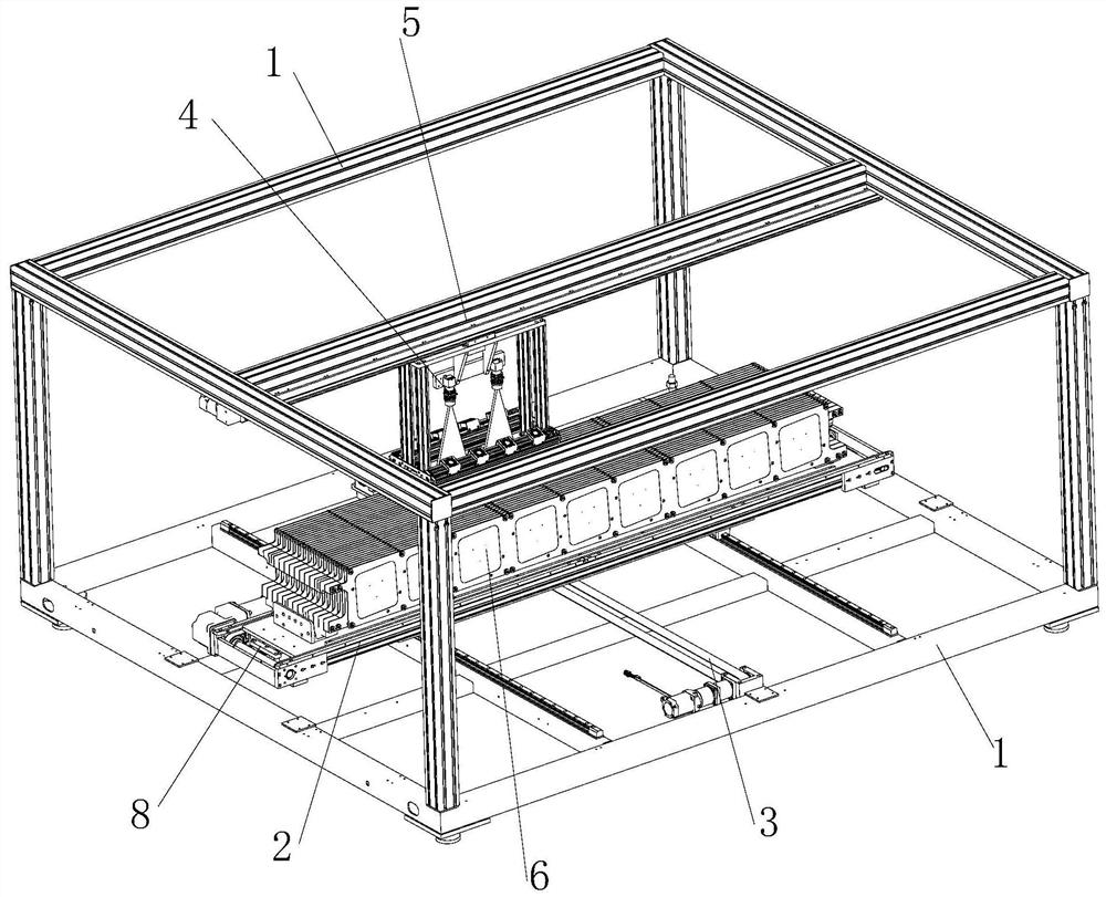 Online graphite boat warped piece detection device and detection method