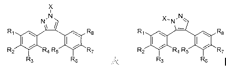 Diaryl pyrazole compound, and preparation method and purpose thereof