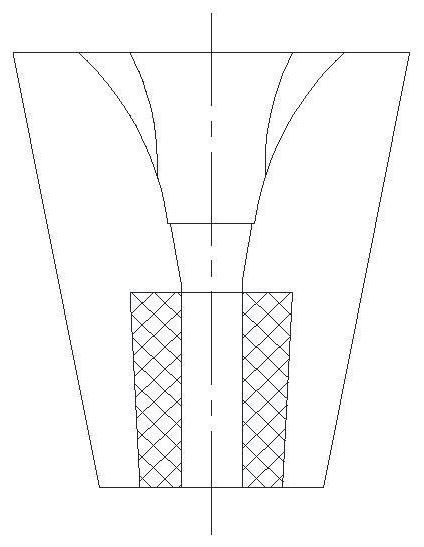 A casting mold for anti-swirl nozzle