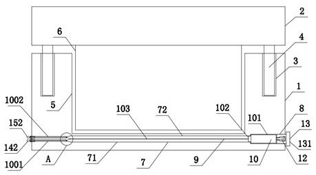 Injection mold transverse single-hole water channel and water isolation device thereof