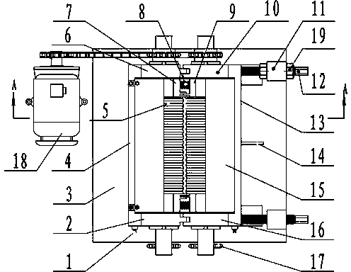 Fiber reinforced thermoplastic composite material pair-roller mixing equipment