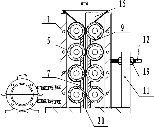 Fiber reinforced thermoplastic composite material pair-roller mixing equipment