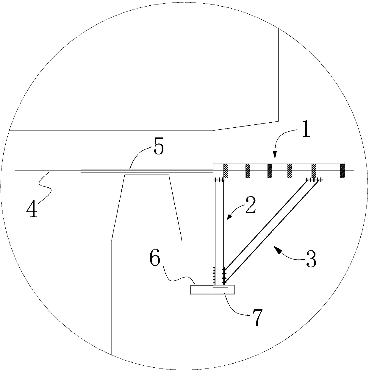 Method for construction of continuous beam linear segment without floor stand