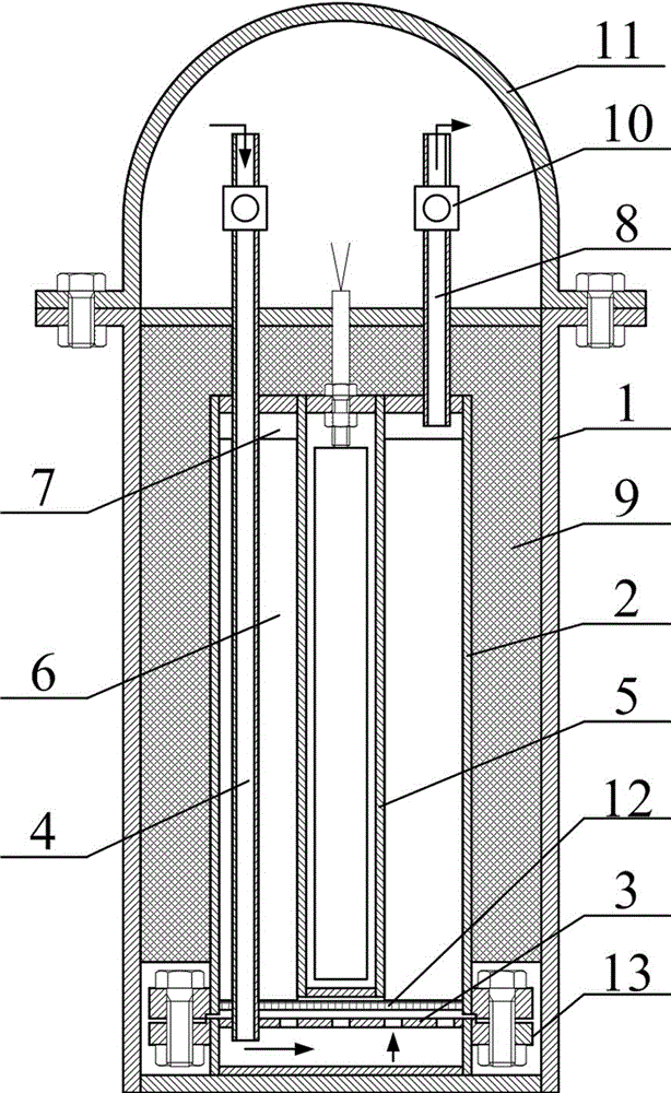 Tritium trap device used for removing tritium in helium-3 gas, and tritium-removing method