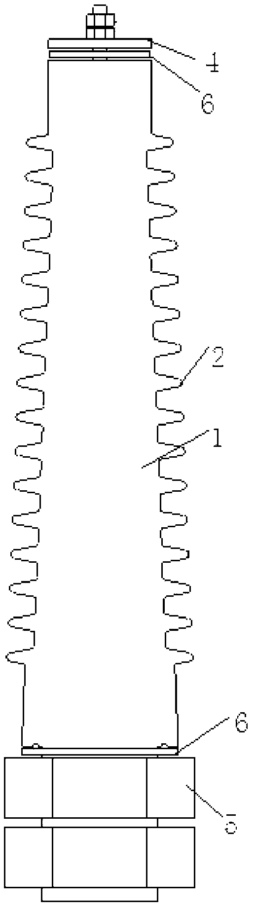 Neutral beam injection gradient pole voltage-dividing power supply high voltage leading-out wire terminal