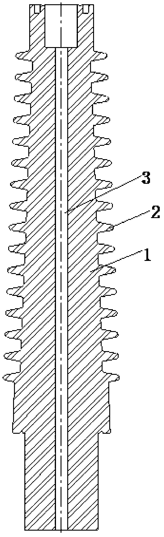 Neutral beam injection gradient pole voltage-dividing power supply high voltage leading-out wire terminal