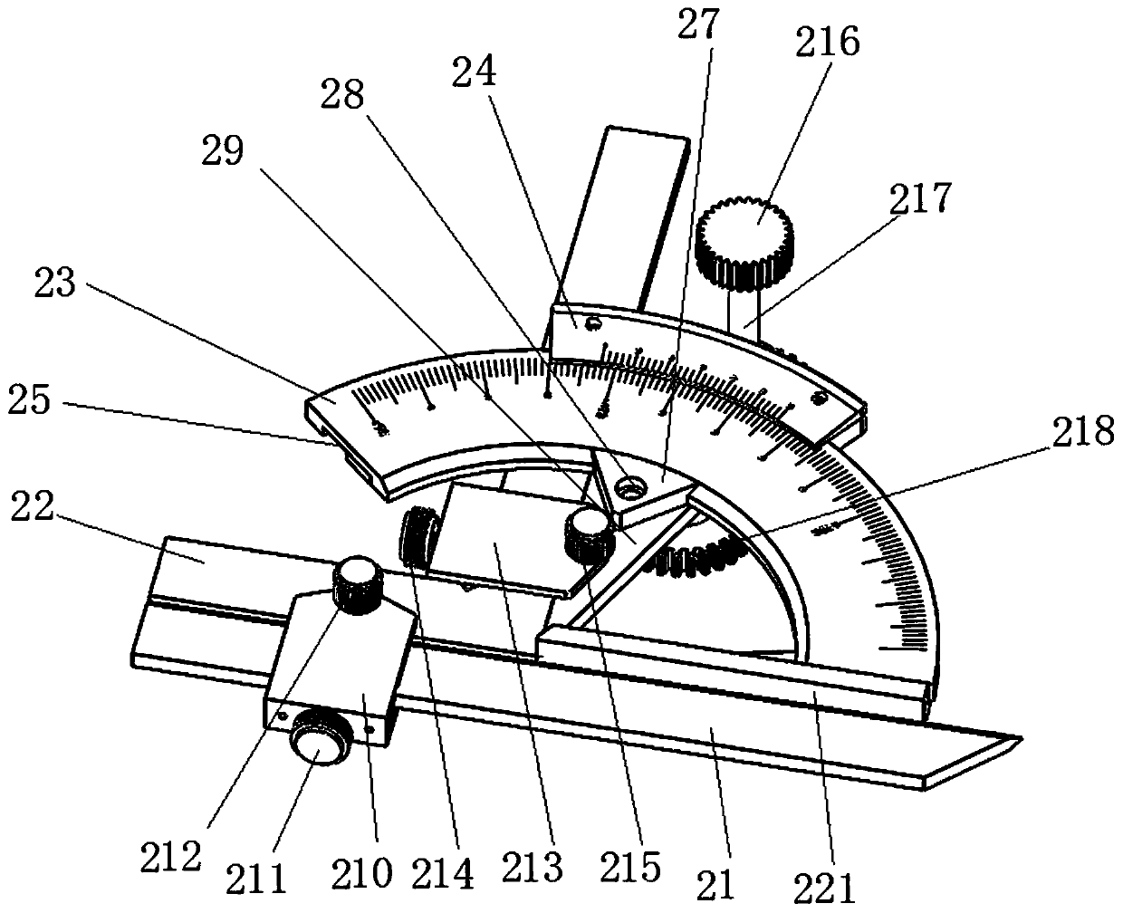 Welding inspection ruler inspection device