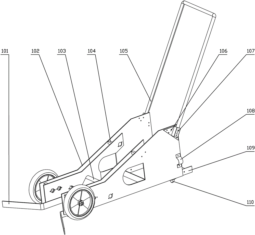 Mechanical badminton ball picking trolley