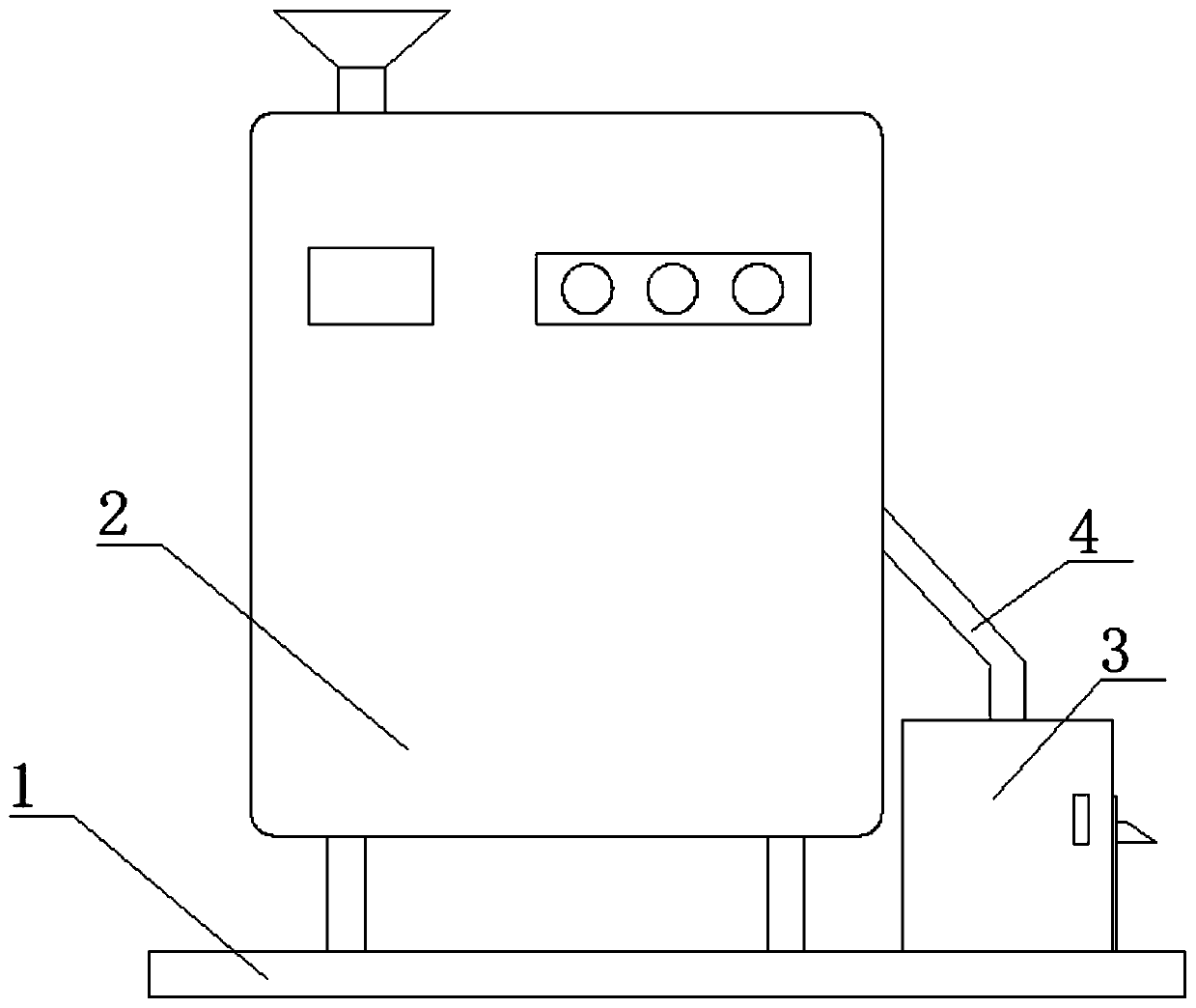 Discharging structure of plastic extruder