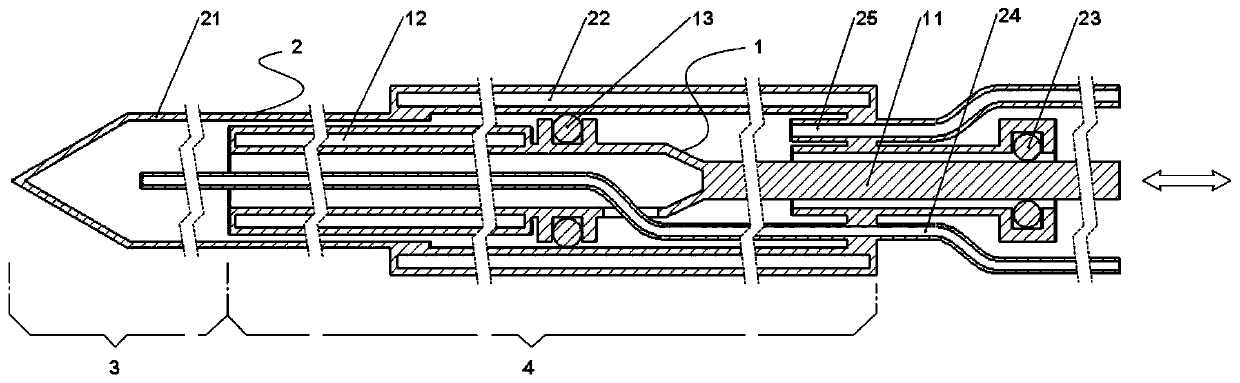 Cryoablation needle with adjustable target area