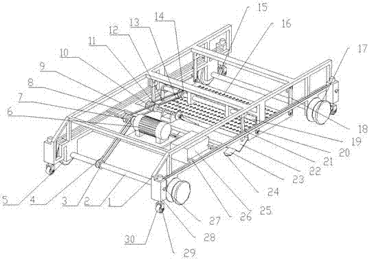 Greenhouse rail-mounted pseudo-ginseng harvester