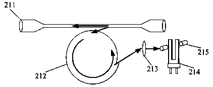 Distributed optical fiber gas detection device based on photoacoustic spectrometry