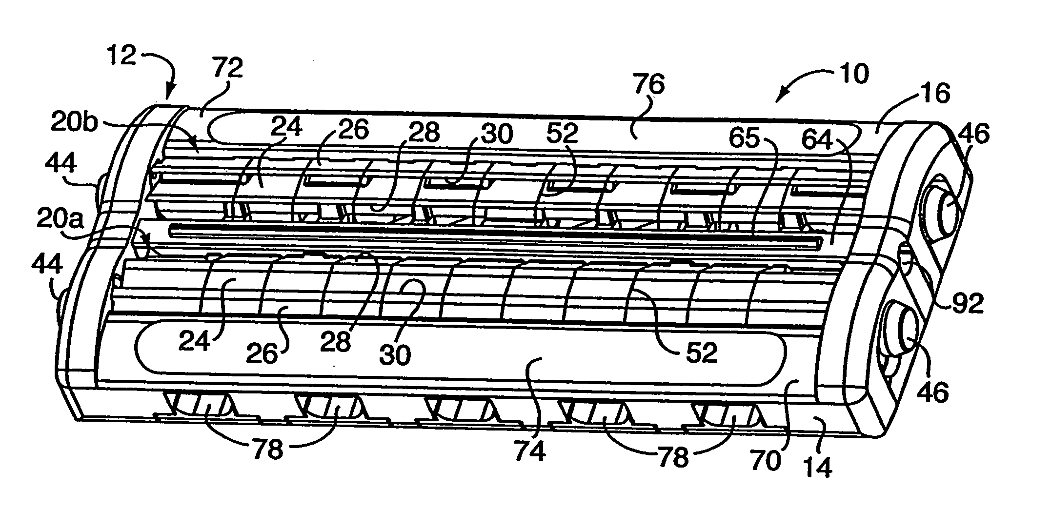 Bidirectional shaving cartridge and razor including same