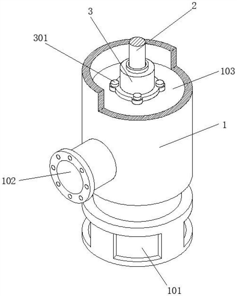 A high-power sewage pump impeller structure