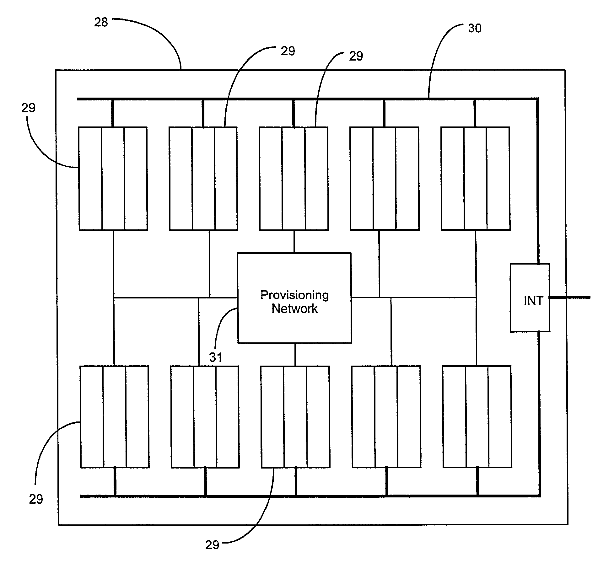 Automated provisioning of computing networks according to customer accounts using a network database data model