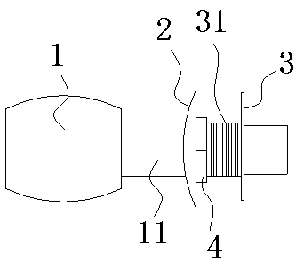 Fixing structure of knob of door lock