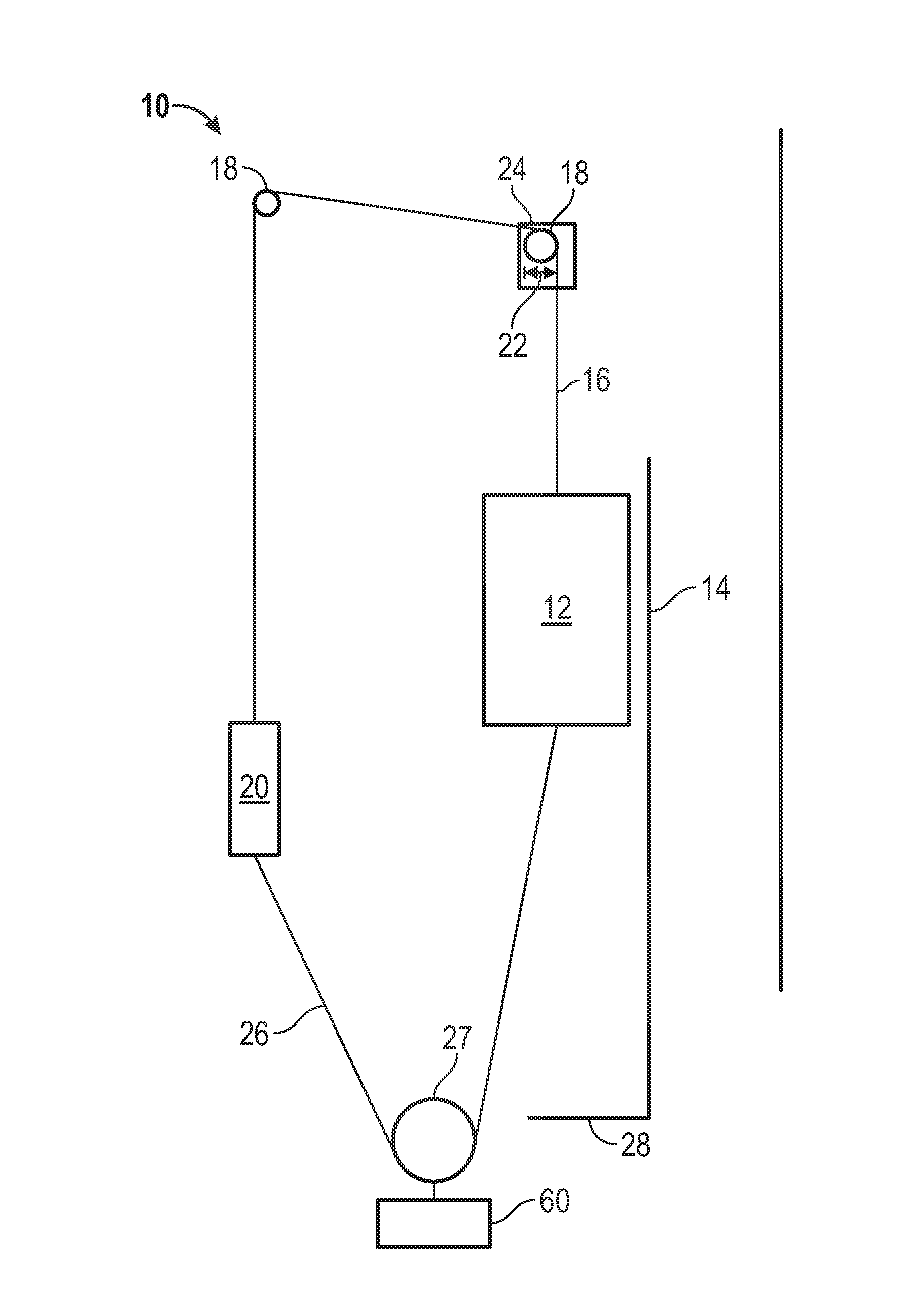 Elevator rope sway mitigation