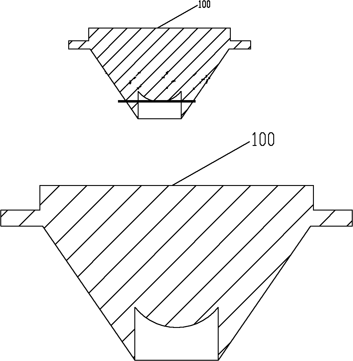 LED (light-emitting diode) flooding total-reflection lens and LED lamp using same